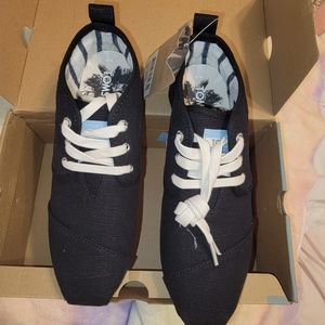 Toms Bota Black Heritage Canvas size 6